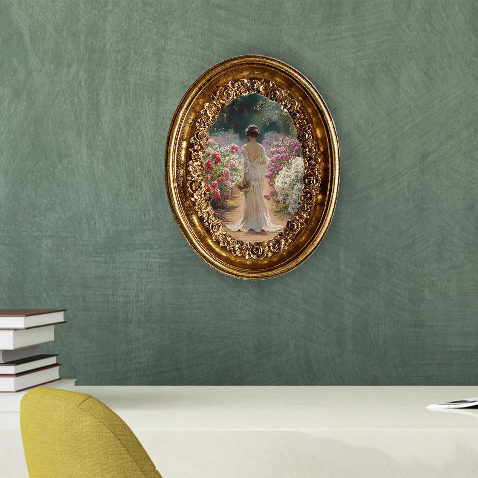 Resin Art Studio - Vintage Oval Photo Frame 5.8x7.3inch European