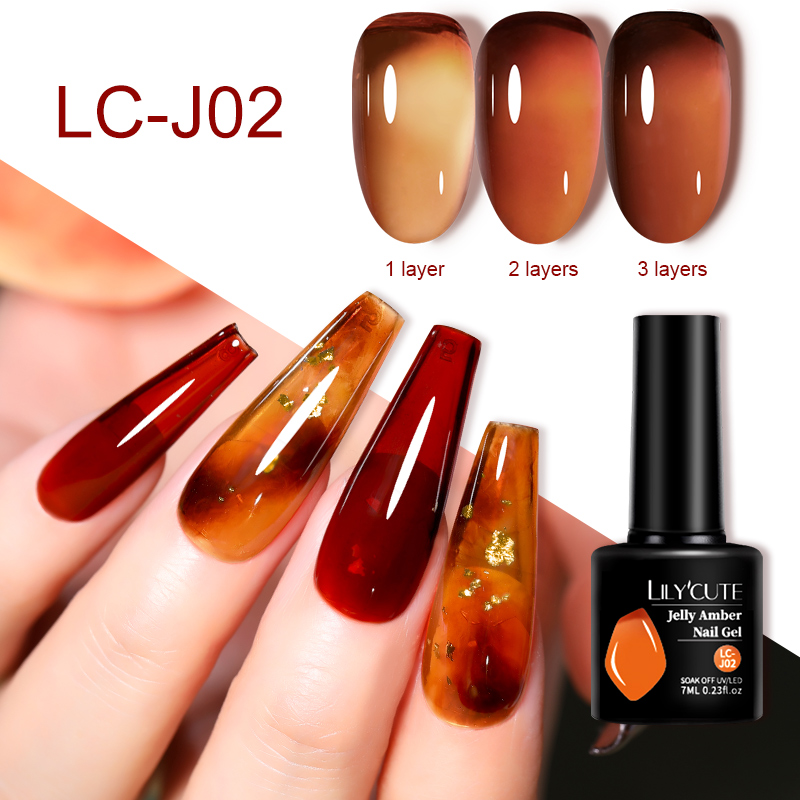 LILYCUTE 7ML Jelly Amber Gel N - Resin Art Varnish 评论和价格