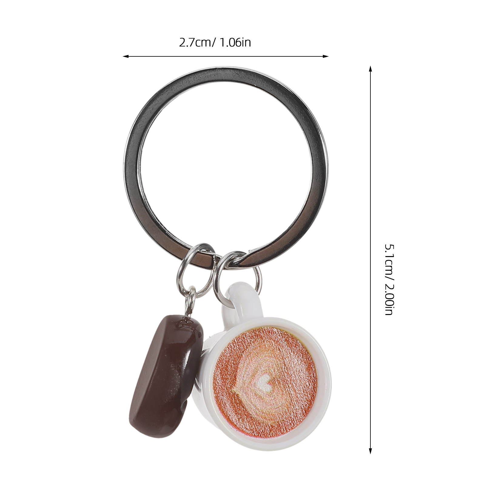 Coffee Bean Keychain Elegant L - Resin Art Keychain Design 评论和价格