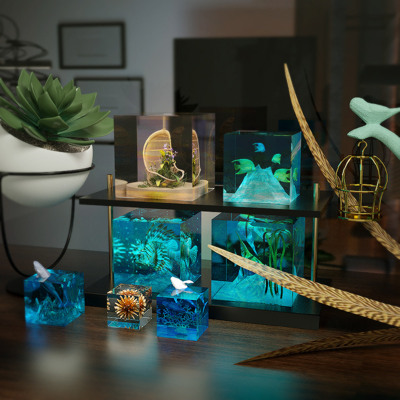 3D Cube UV Resin Molds DIY Jew - Resin Art Cube 评论和价格