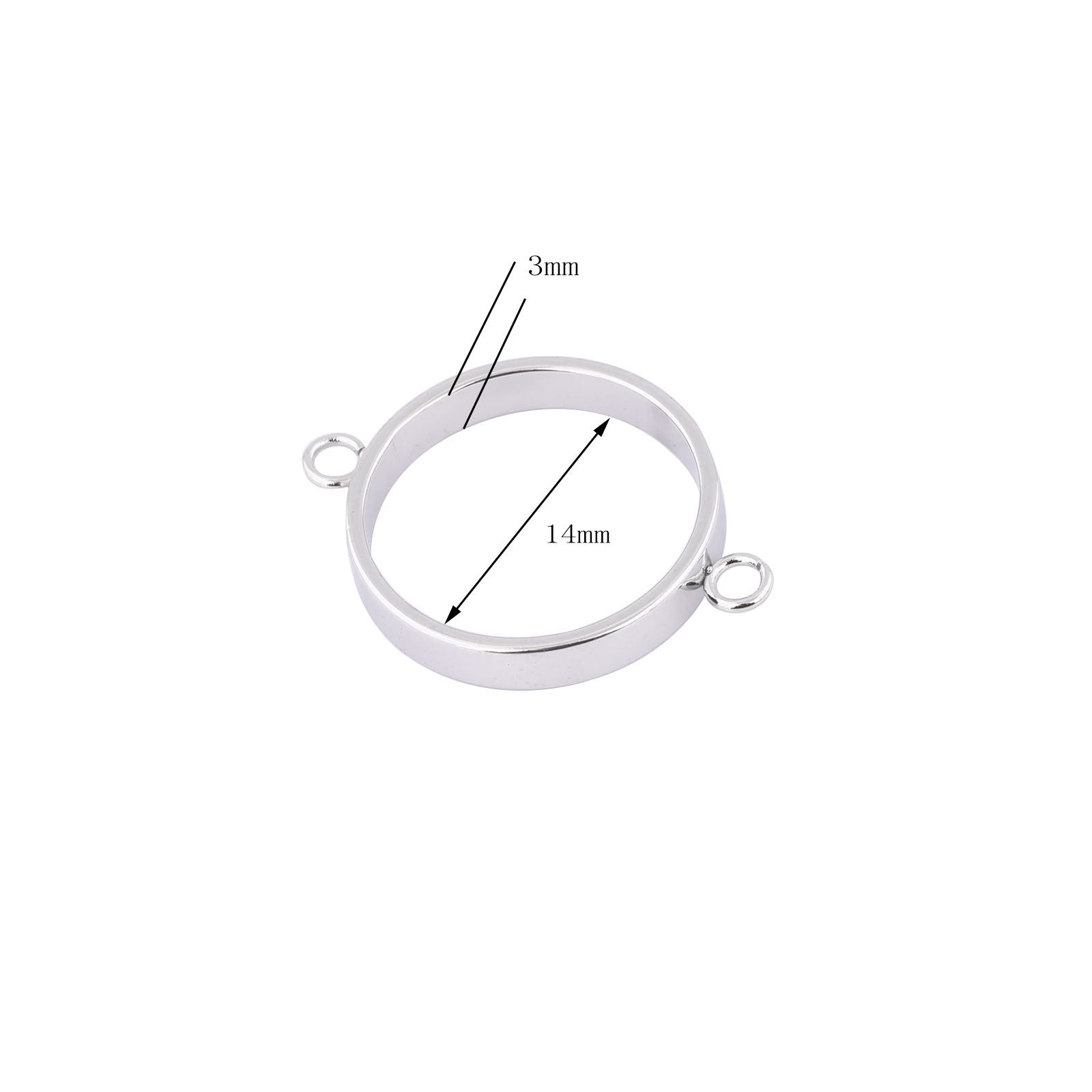 10pcs Stainless Steel 14mm Ope - Resin Art Pendant 评论和价格