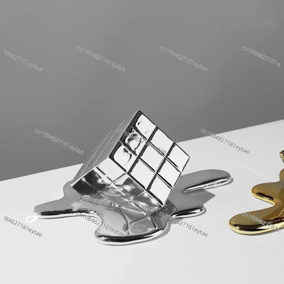 Golden Resin Geometric Cube -  - Resin Art Cube 评论和价格