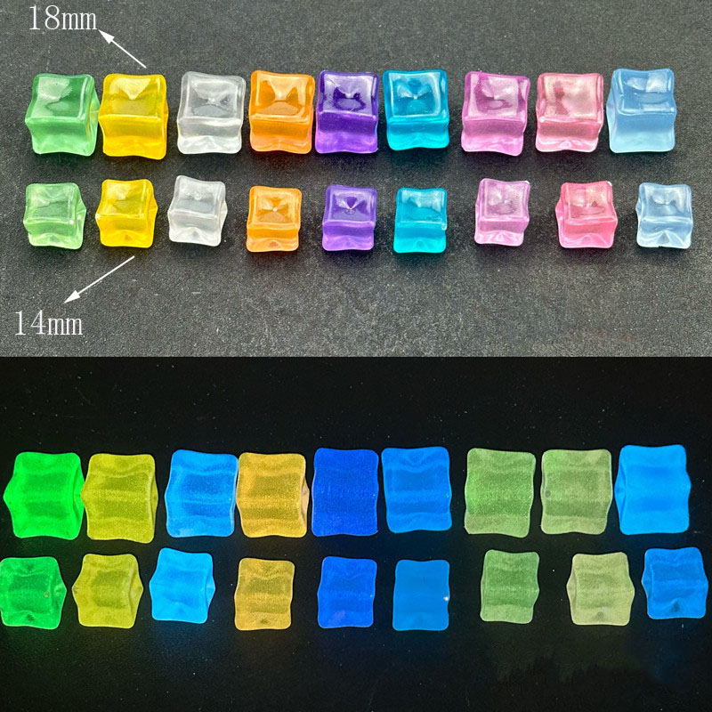20pcs Luminous 14cm Stone Squa - Resin Art Cube 评论和价格