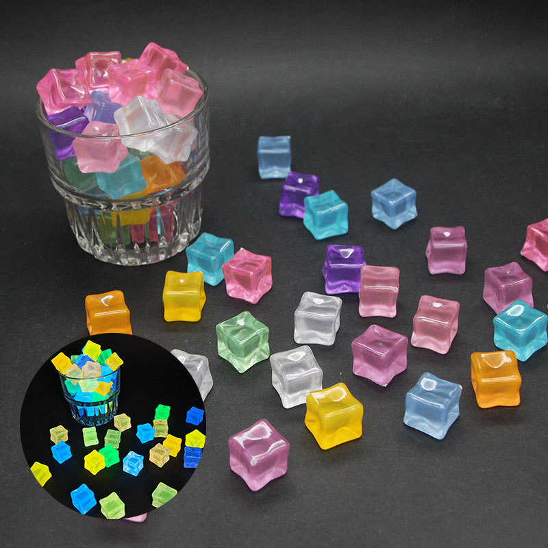 20pcs Luminous 14cm Stone Squa - Resin Art Cube 评论和价格