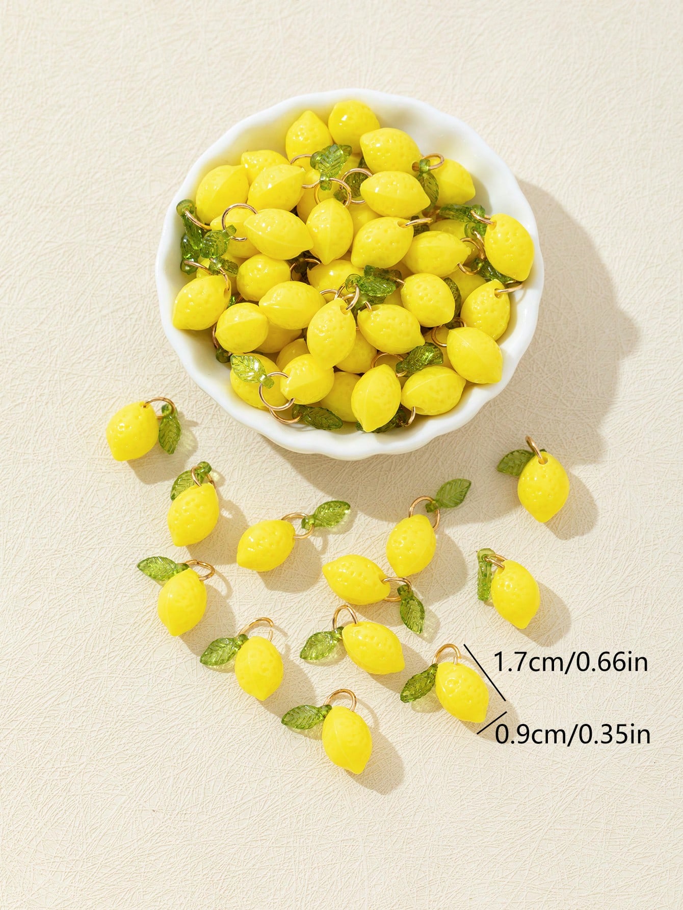 10Pcs 3D Lemon Resin Charms Pe - Resin Art And Craft 评论和价格