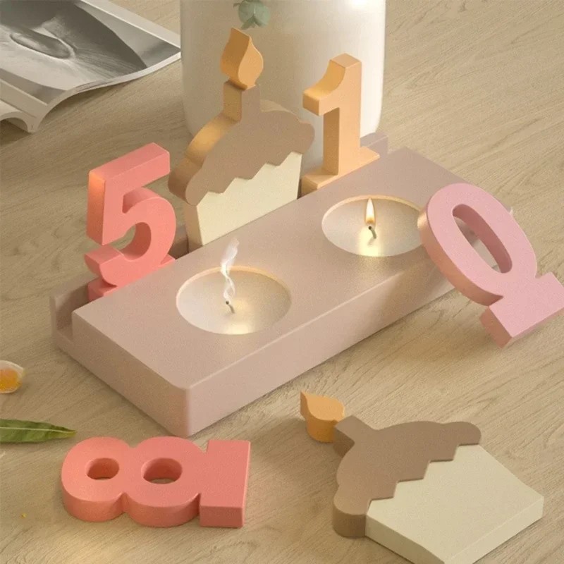 2pc Birthday Cake Silicones Mo - Resin Art And Craft 评论和价格