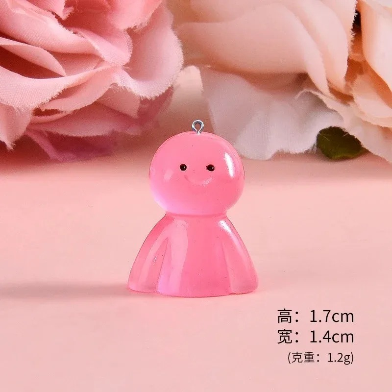 10Pcs Glow In Dark Cartoon Dol - Resin Art And Craft 评论和价格