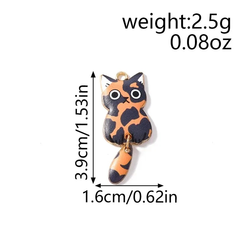 10Pcs 16×39mm Cute Cartoon Cat - Resin Art And Craft 评论和价格