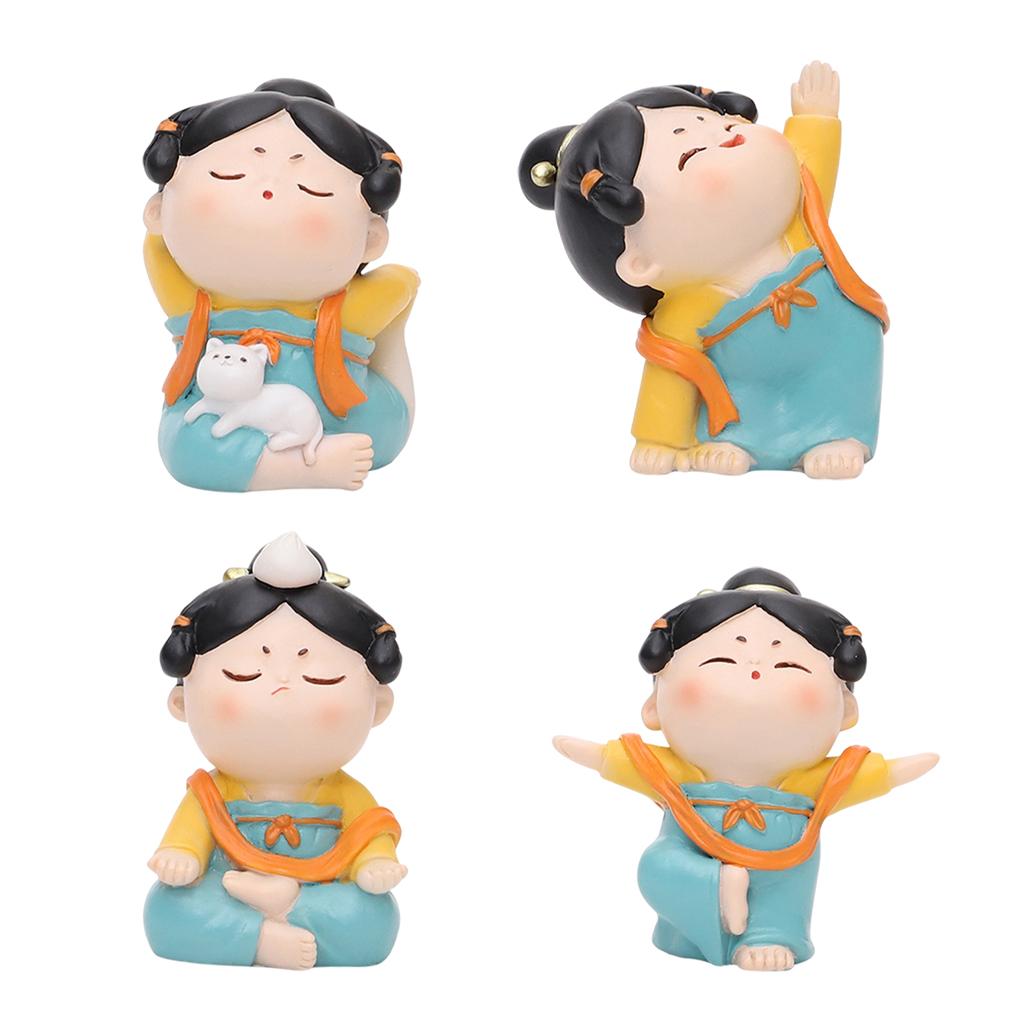 Cute Chinese Lady Yoga Statue  - Resin Art Studio 评论和价格