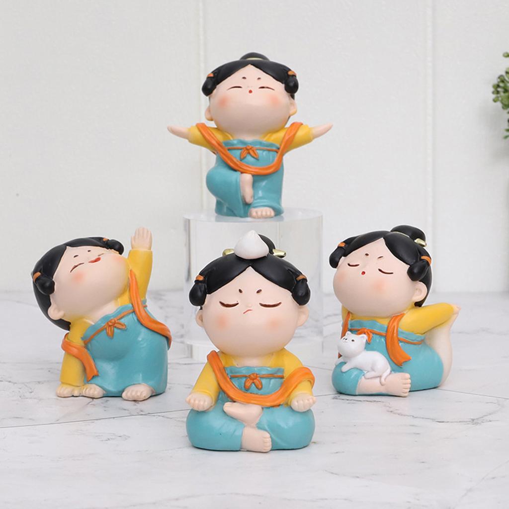 Cute Chinese Lady Yoga Statue  - Resin Art Studio 评论和价格