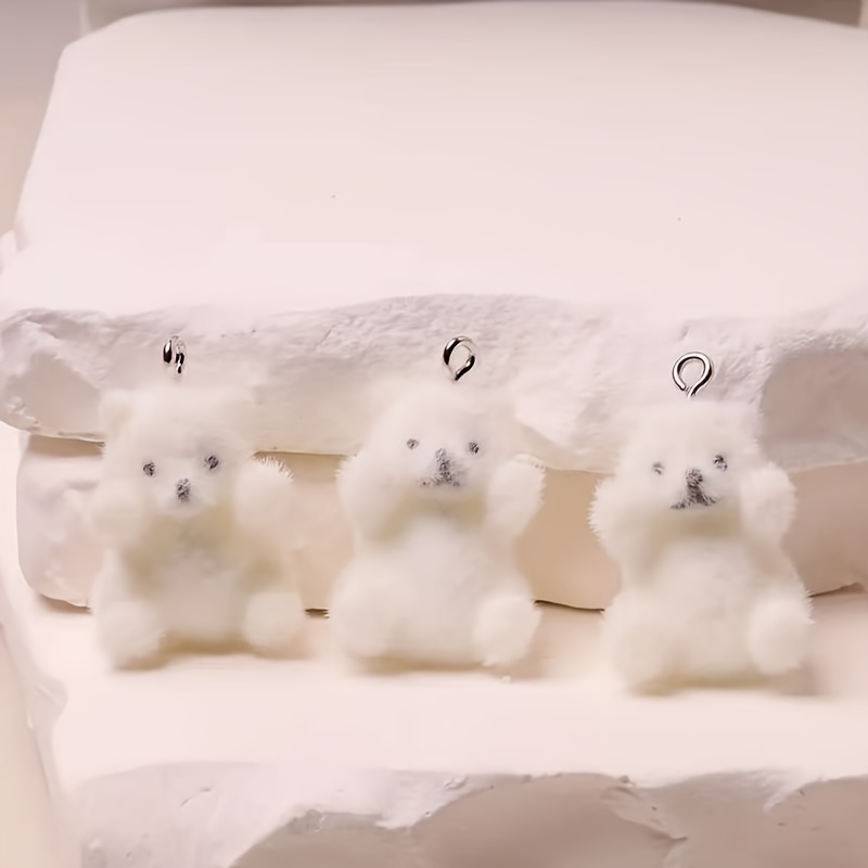 6Pcs Polar Bear Resin Charms C - Resin Art And Craft 评论和价格