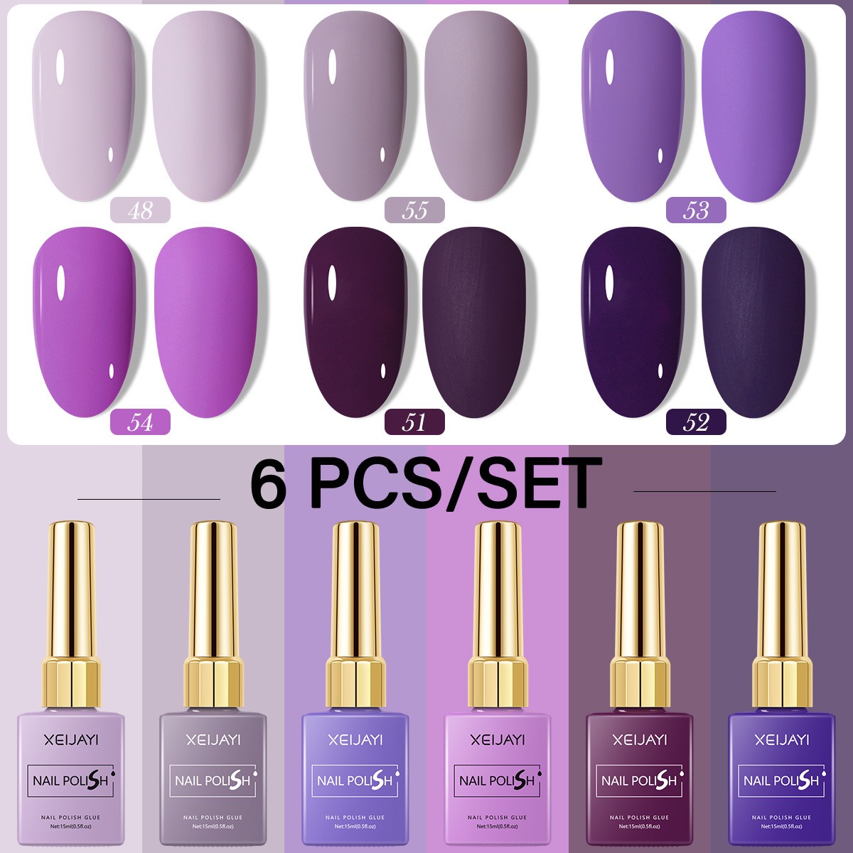 6PCS/SET 15ml Gel Nail Polish  - Resin Art Varnish 评论和价格