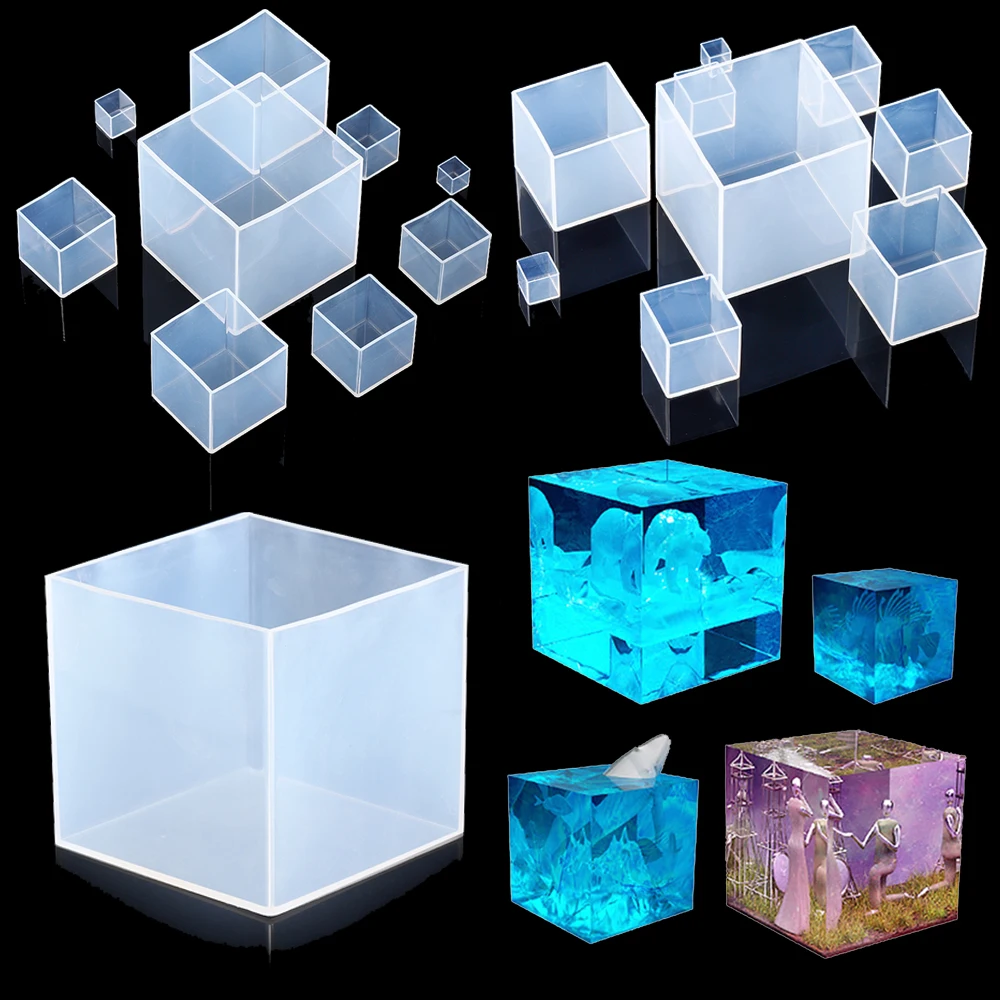 Clear Silicone Cube Molds Larg - Resin Art Cube 评论和价格