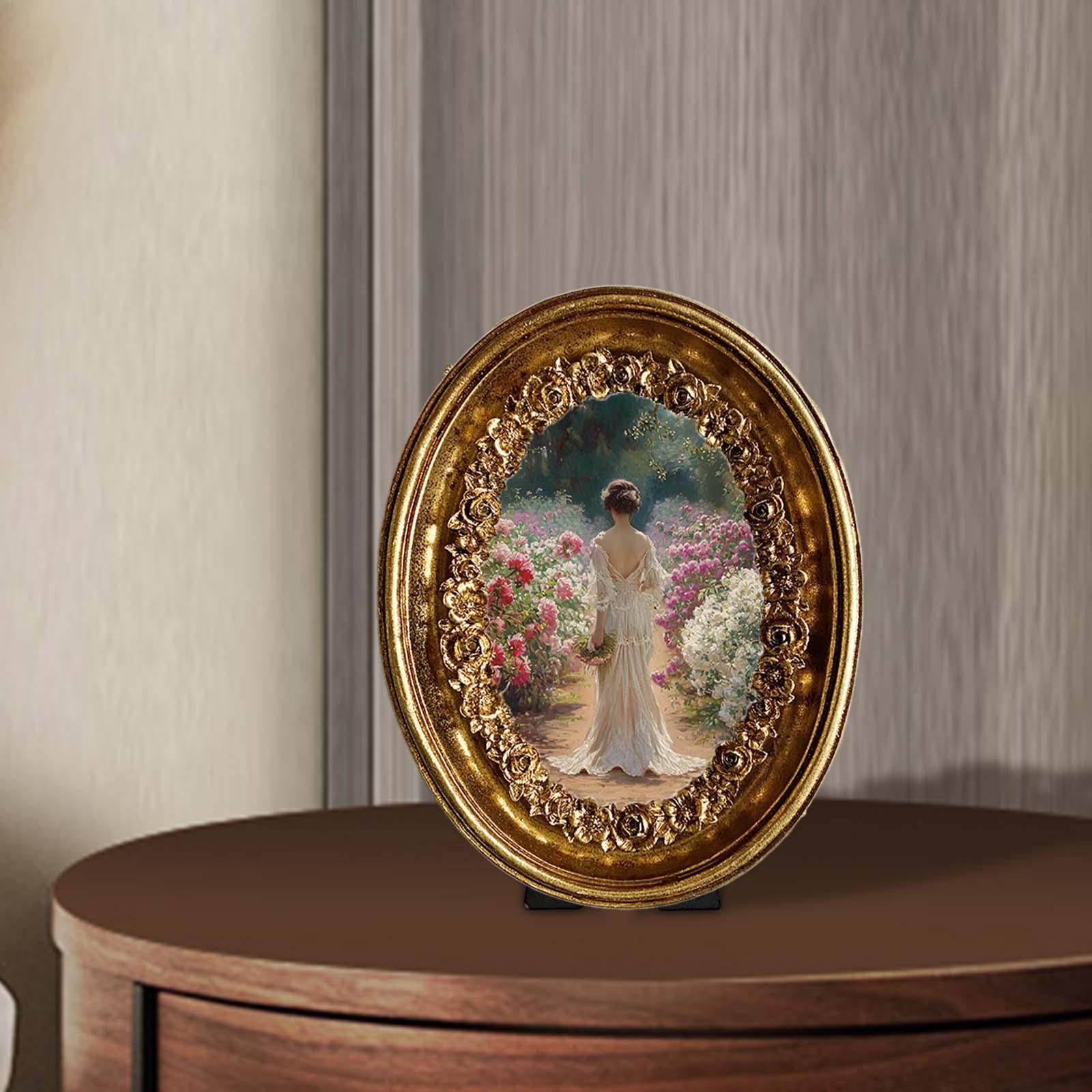 Vintage Oval Photo Frame 5.8x7 - Resin Art Studio 评论和价格