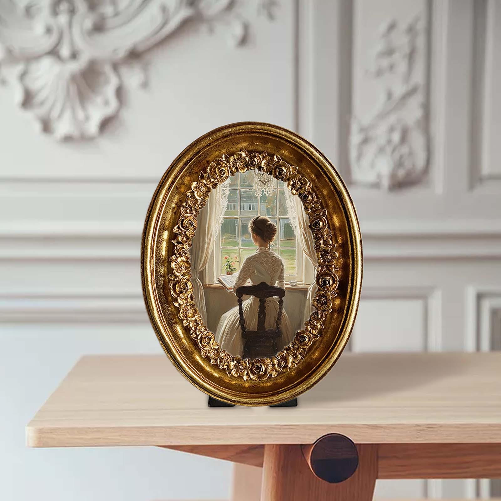 Vintage Oval Photo Frame 5.8x7 - Resin Art Studio 评论和价格