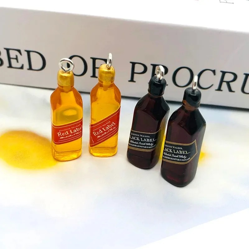 10Pcs Tiny Wine Bar Bottle Res - Resin Art Pendant 评论和价格