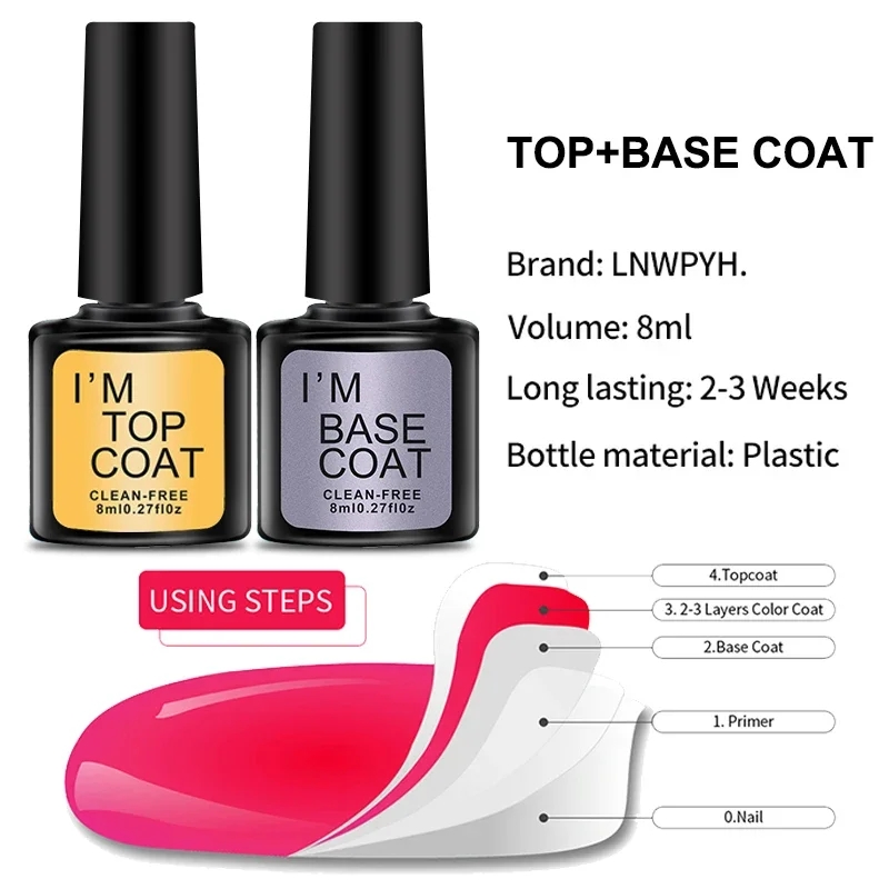 4 Pcs/Set Top Coat And Base Co - Resin Art Varnish 评论和价格