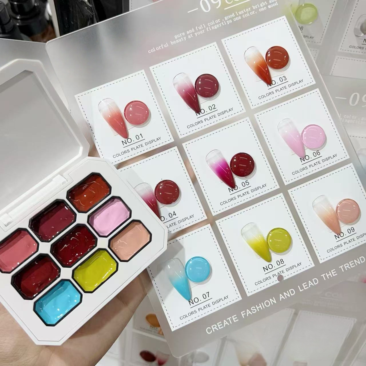 1pc Solid 9-grid Nail Patting  - Resin Art Varnish 评论和价格