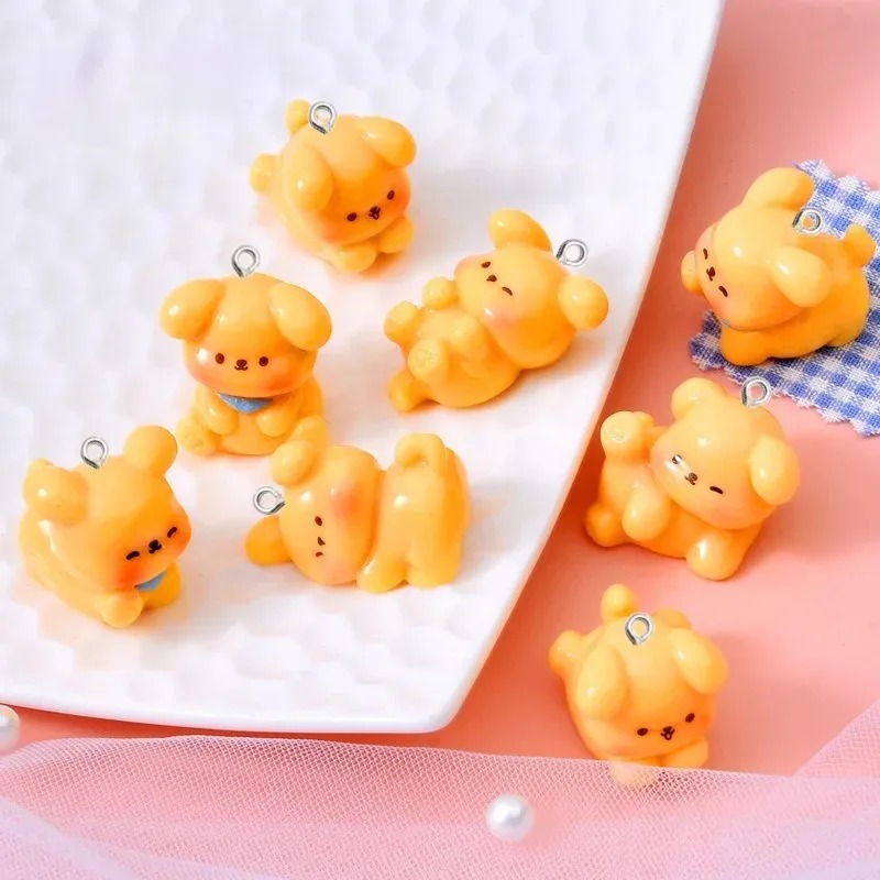 10Pcs Cute Cartoon Dog Acrylic - Resin Art Pendant 评论和价格